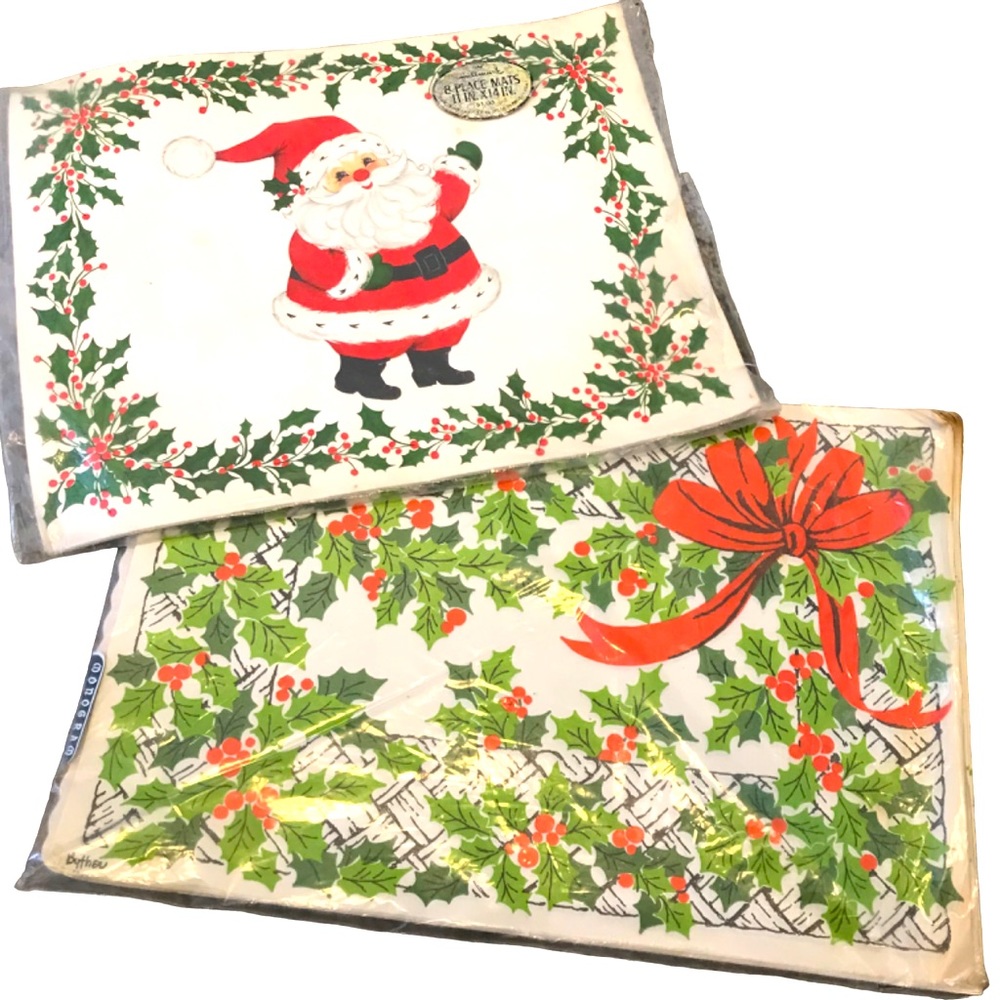 39 vintage paper placemats Hallmark Christmas Santa